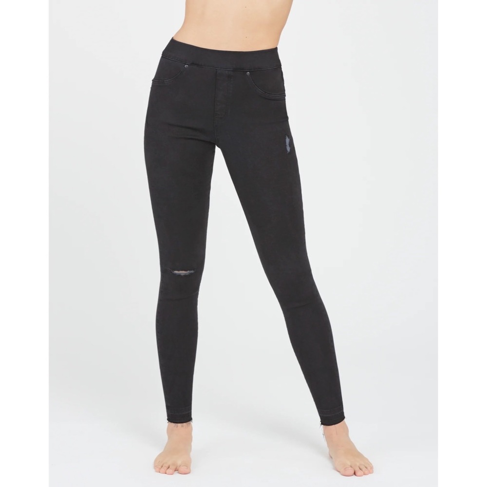 SPANX Vintage Distressed Ankle Skinny Jeans